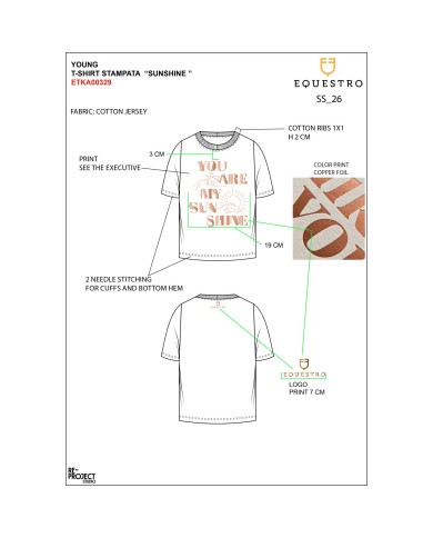 GIRL S SUNSHINE COTTON T-SHIRT