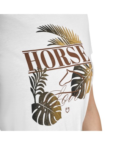 WOMEN S HORSE PALM COTTON T-SHIRT