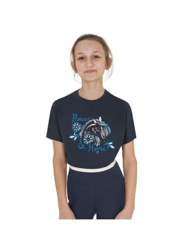 GIRL S FLOWER HORSE COTTON T-SHIRT