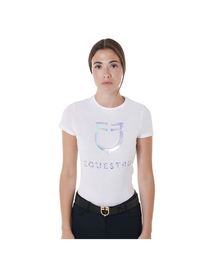 WOMEN S MULTICOLOR LOGO COTTON T-SHIRT