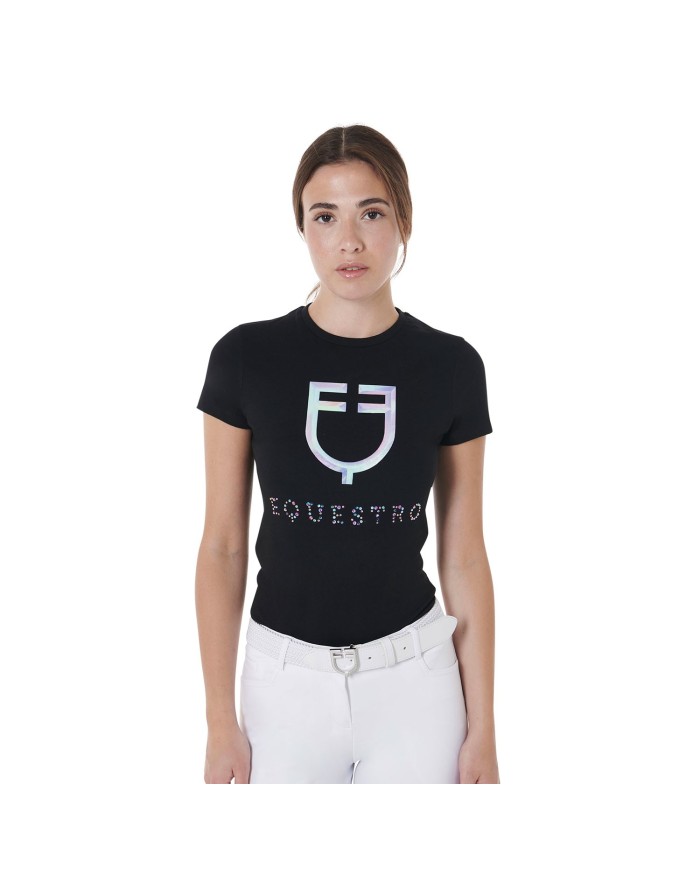 WOMEN S MULTICOLOR LOGO COTTON T-SHIRT