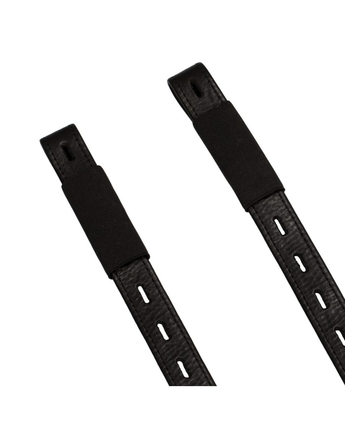 CALFSKIN FIKED STIRRUP LEATHERS EASY FIT-T BKLS