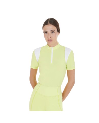 WOMEN S TRAINING POLO SHIRT SS ZIP