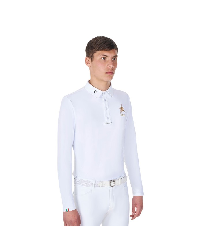MEN S COMPETITION POLO LS BUTTONS EQUESTROxFISE