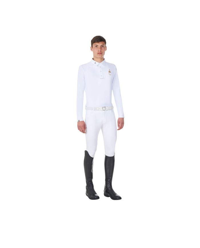 MEN S COMPETITION POLO LS BUTTONS EQUESTROxFISE