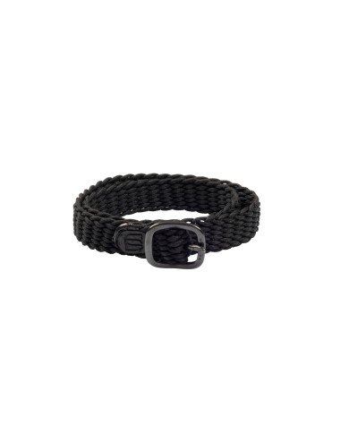 HS SPUR STRAPS PERLON BLACK 45CM W.BUCKLE STEEL CHR.PL.