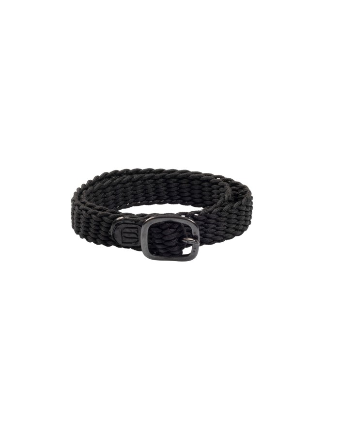 HS SPUR STRAPS PERLON BLACK 45CM W.BUCKLE STEEL CHR.PL.