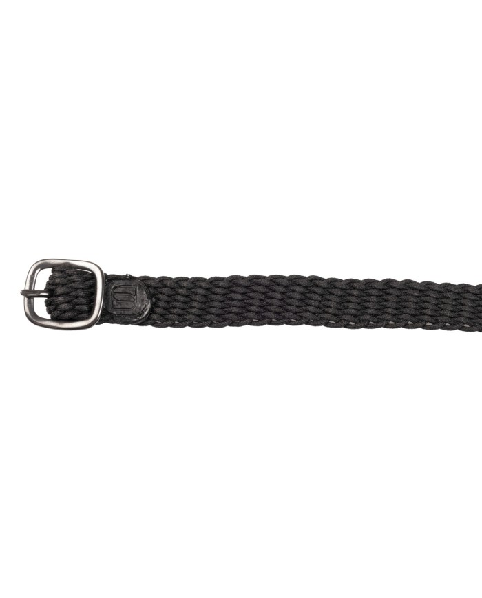 HS SPUR STRAPS PERLON BLACK 45CM W.BUCKLE STEEL CHR.PL.