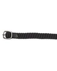 HS SPUR STRAPS PERLON BLACK 45CM W.BUCKLE STEEL CHR.PL.