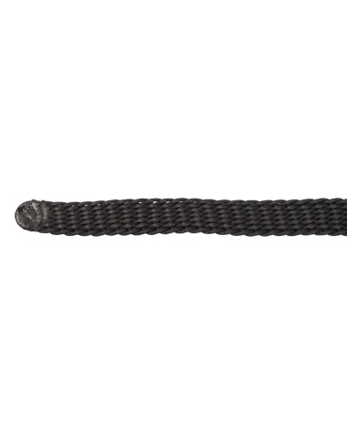 HS SPUR STRAPS PERLON BLACK 45CM W.BUCKLE STEEL CHR.PL.