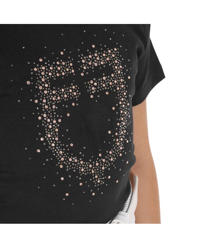 GIRL S PINK DIAMOND LOGO COTTON T-SHIRT