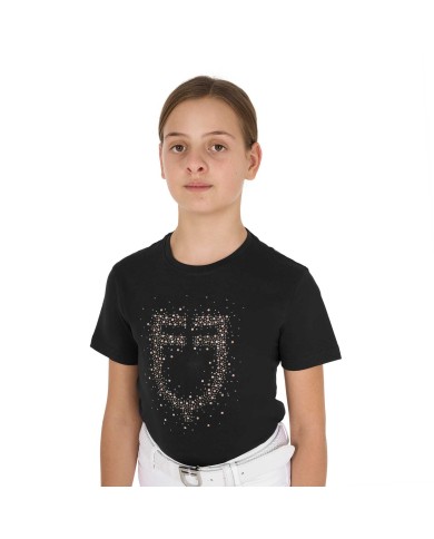 GIRL S PINK DIAMOND LOGO COTTON T-SHIRT