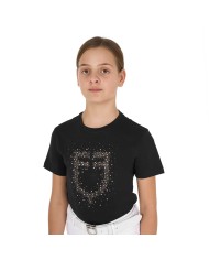 GIRL S PINK DIAMOND LOGO COTTON T-SHIRT