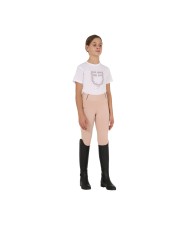 GIRL S PINK DIAMOND LOGO COTTON T-SHIRT