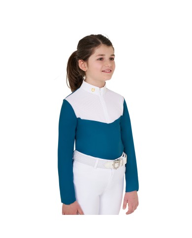 GIRL COMPETITION LS ZIP SHIRT 1/2 MESH
