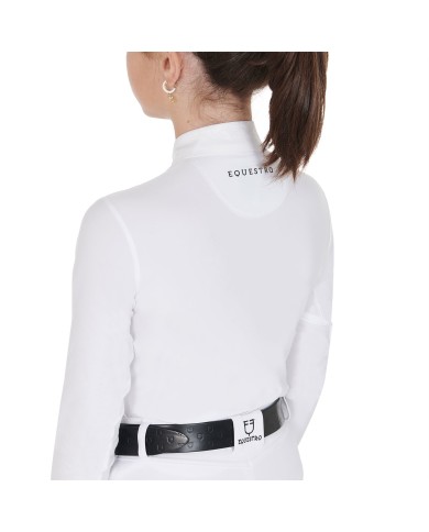 GIRL COMPETITION LS ZIP SHIRT 1/2 MESH