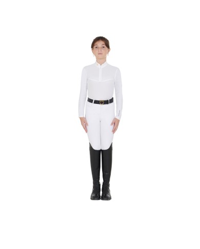 GIRL COMPETITION LS ZIP SHIRT 1/2 MESH