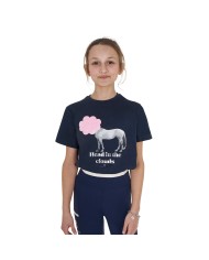 GIRL S HEAD IN THE CLOUDS COTTON T-SHIRT