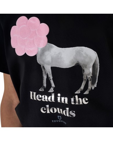 GIRL S HEAD IN THE CLOUDS COTTON T-SHIRT