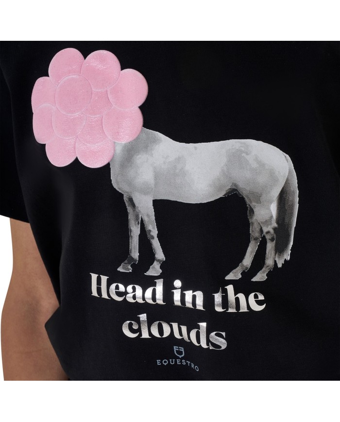 GIRL S HEAD IN THE CLOUDS COTTON T-SHIRT