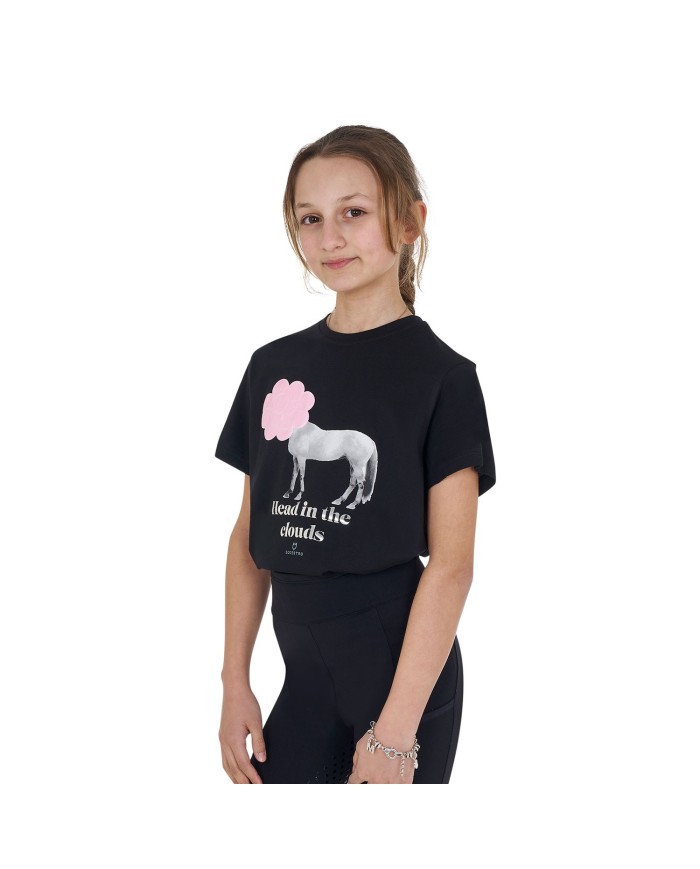 GIRL S HEAD IN THE CLOUDS COTTON T-SHIRT