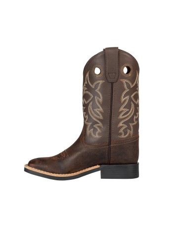 STIVALI WESTERN BIMBO MODELLO SQUARE BROWN\CHOCO