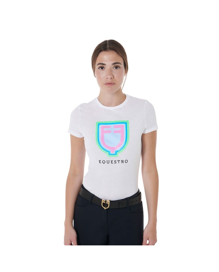 WOMEN S PSYCHEDELIC LOGO COTTON T-SHIRT