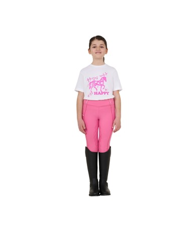 GIRL S HORSE MAKE ME HAPPY COTTON T-SHIRT