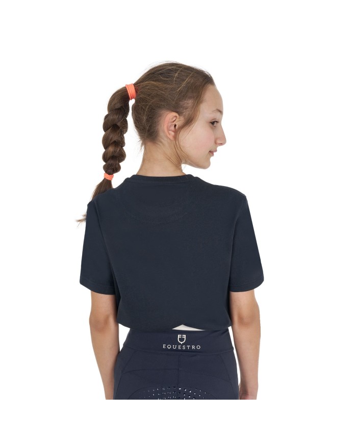 GIRL S HORSE MAKE ME HAPPY COTTON T-SHIRT
