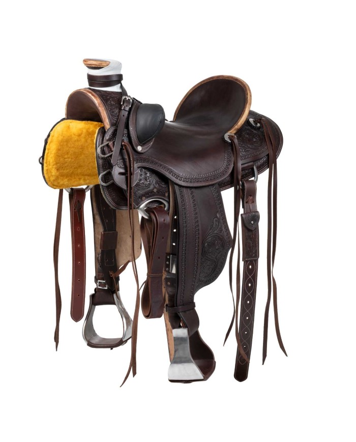 WESTERN WADE RANCH FLOWER TOOLING SADDLE