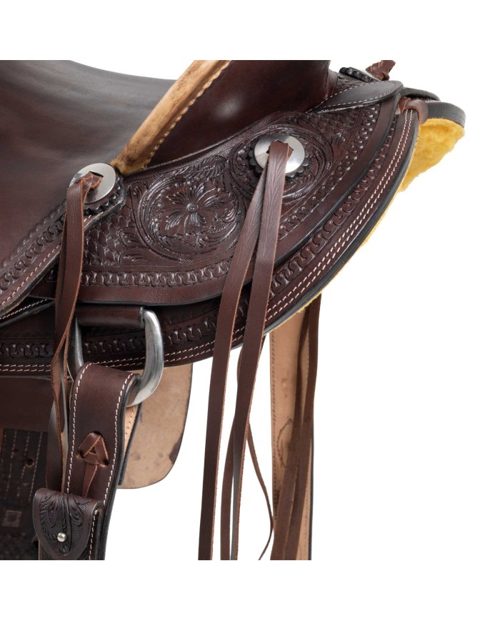 WESTERN WADE RANCH FLOWER TOOLING SADDLE