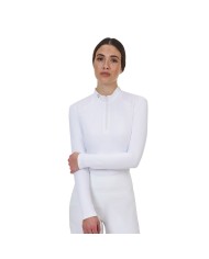 WOMEN S COMPETITION RIDERTECHNOLOGY LS POLO SHIRT WITH ZIP