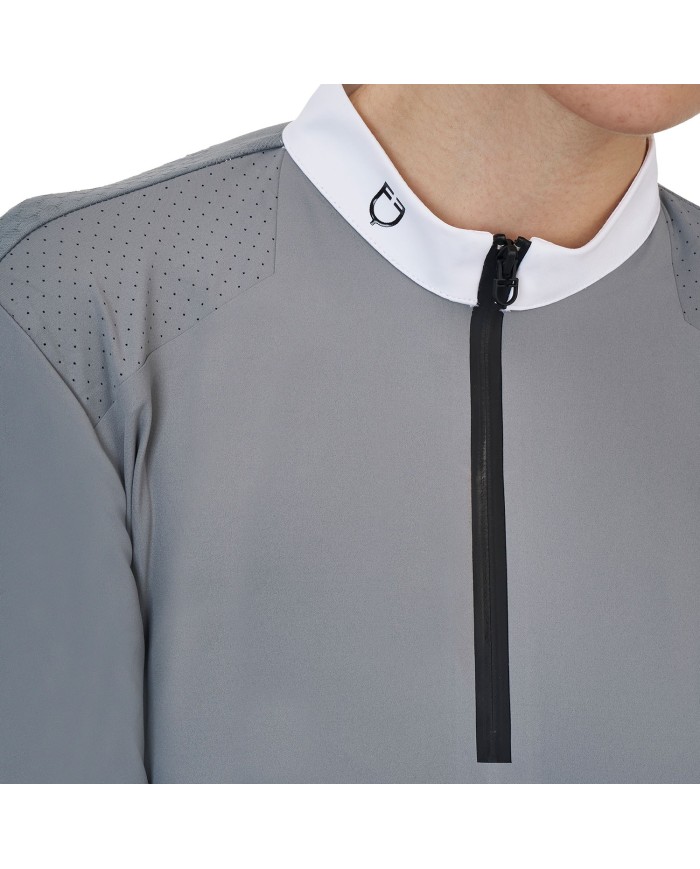 WOMEN S COMPETITION RIDERTECHNOLOGY LS POLO SHIRT WITH ZIP