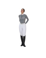 WOMEN S COMPETITION RIDERTECHNOLOGY LS POLO SHIRT WITH ZIP