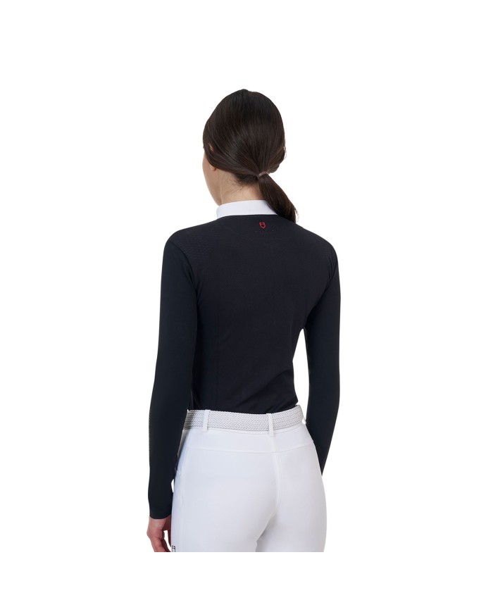 WOMEN S COMPETITION RIDERTECHNOLOGY LS POLO SHIRT WITH ZIP