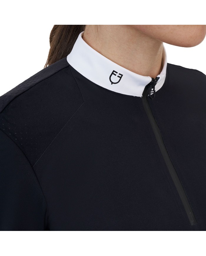 WOMEN S COMPETITION RIDERTECHNOLOGY LS POLO SHIRT WITH ZIP