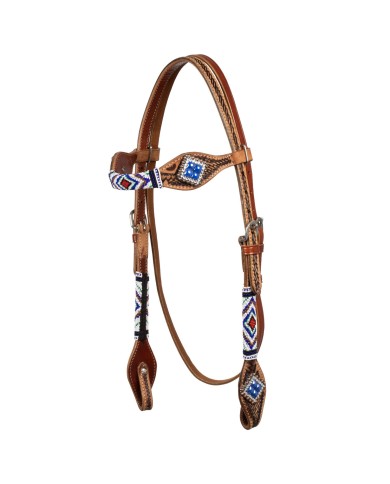 BRIDLE WITH BLUE DIAMOND DECORATIONS