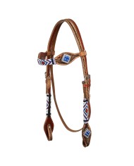 BRIDLE WITH BLUE DIAMOND DECORATIONS