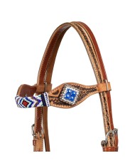 BRIDLE WITH BLUE DIAMOND DECORATIONS