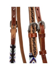 BRIDLE WITH BLUE DIAMOND DECORATIONS