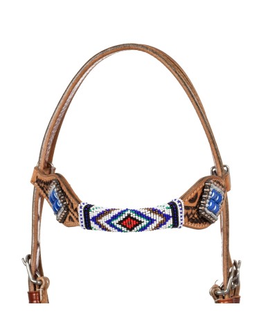 BRIDLE WITH BLUE DIAMOND DECORATIONS