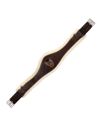 LEATHER ANATOMIC GIRTH W/REMOVABLE ECOWOOL LINING