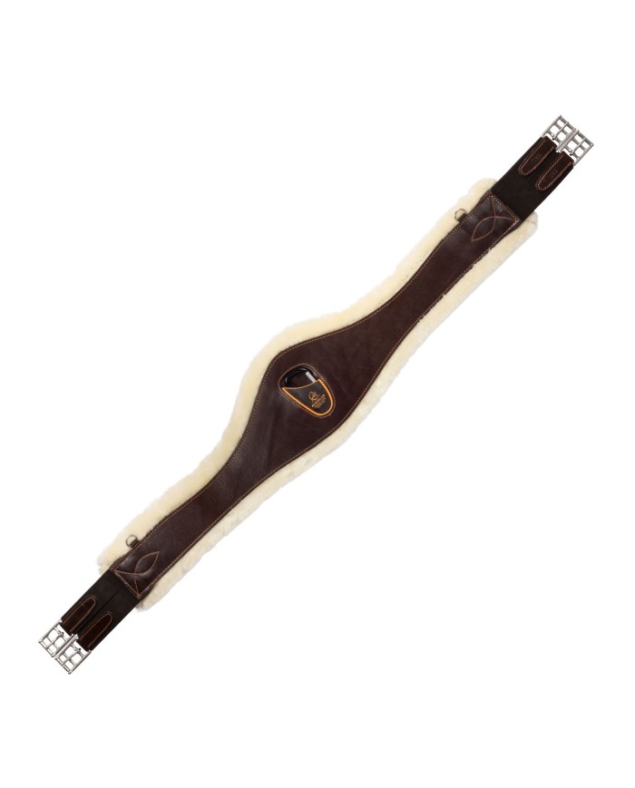 LEATHER ANATOMIC GIRTH W/REMOVABLE ECOWOOL LINING