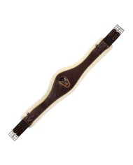 LEATHER ANATOMIC GIRTH W/REMOVABLE ECOWOOL LINING