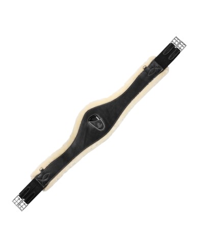 LEATHER ANATOMIC GIRTH W/REMOVABLE ECOWOOL LINING