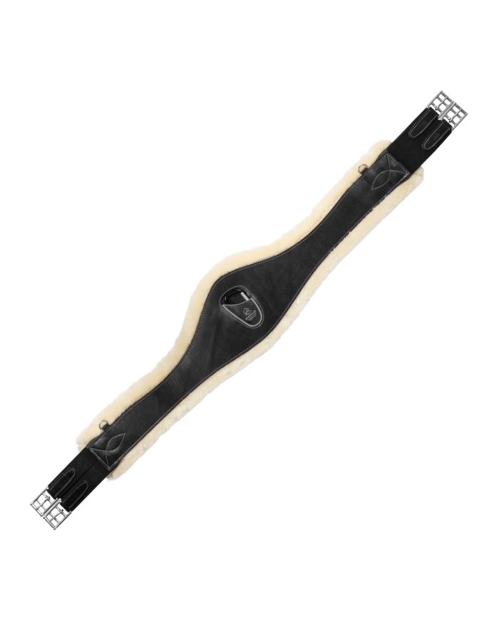 LEATHER ANATOMIC GIRTH W/REMOVABLE ECOWOOL LINING
