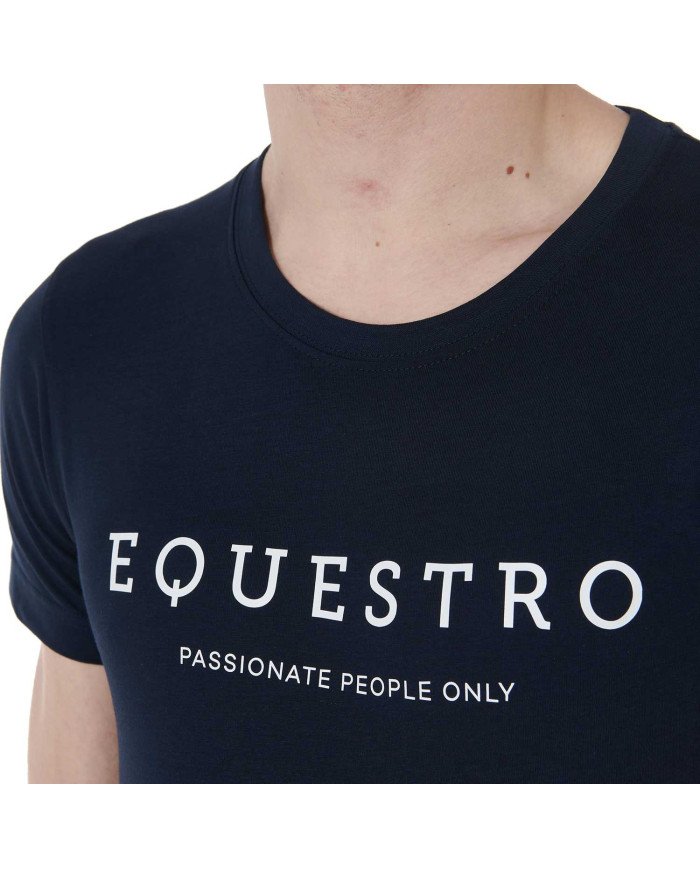 T-shirt uomo slim fit con scritta Equestro