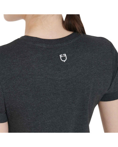 T-shirt donna slim fit con scritta Equestro T-shirt donna slim fit con scritta Equestro