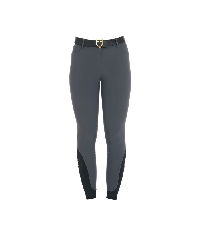 Pantaloni donna slim fit grip con logo Equestro