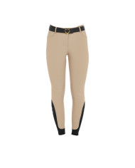 Pantaloni donna slim fit grip con logo Equestro (DIFETTO GRIP SILICONE)